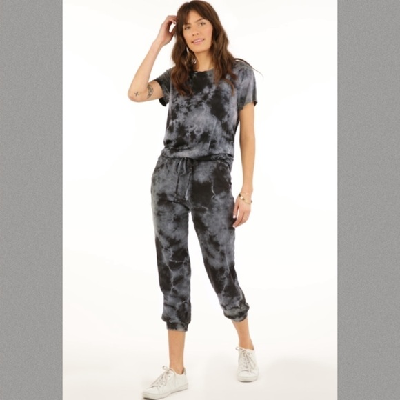 Black Cloud Tie Dye French Terry Sweatpants - Picture 4 of 13